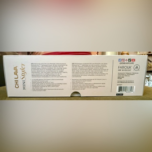 NIB CHI Lava Ceramic 1.5" Mini Styler Volcanic Lava Plates, Advanced Technology - Picture 5 of 7